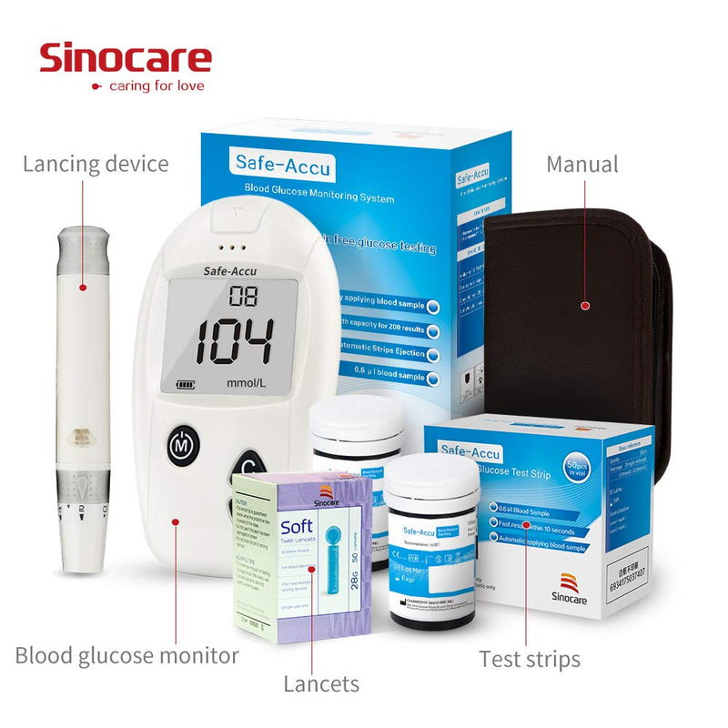 Sinocare Safe-Accu Medidor de Glicemia - Comppani